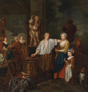 In het atelier van de schilder door Jan Josef Horemans II